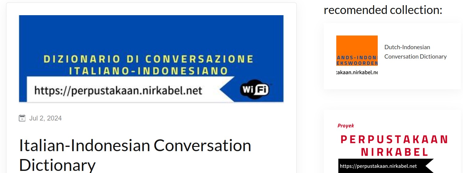 Italian-Indonesian Conversation ...